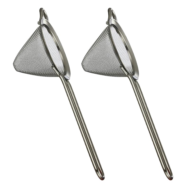 Cocktail Geek Stainless Steel Fine Mesh Cocktail Strainer Set of 2 with Long Handles