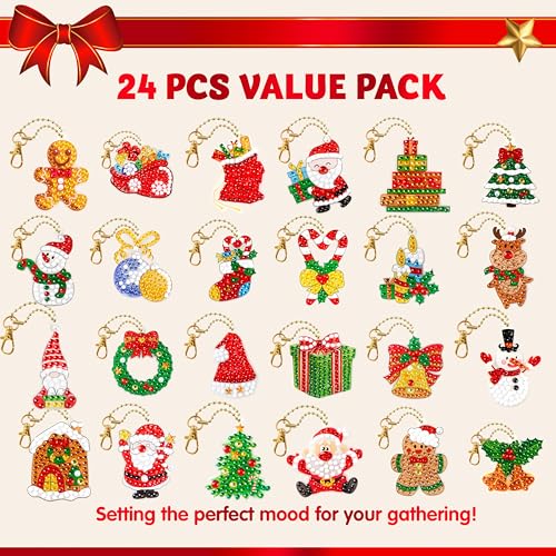 JOYIN 2026 Christmas Advent Calendar Gem Painting Kit – 24 Days of DIY Gem Art