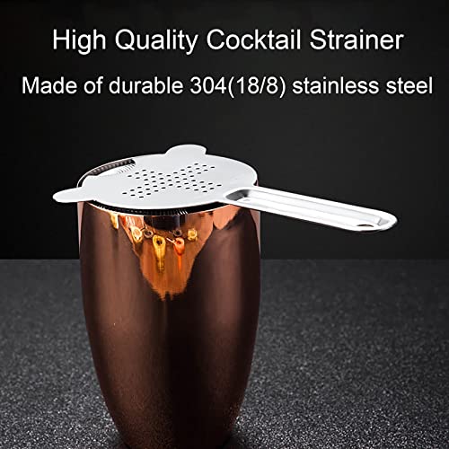 6 Pack Stainless Steel Cocktail Strainers with Spring for Bartenders & Home Mixology