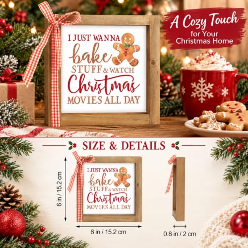 Gingerbread Christmas Sign for Tree, Table, Kitchen, Wall Decor