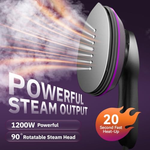 OGHom 2-in-1 Handheld Garment Steamer & Iron - Rose Pink