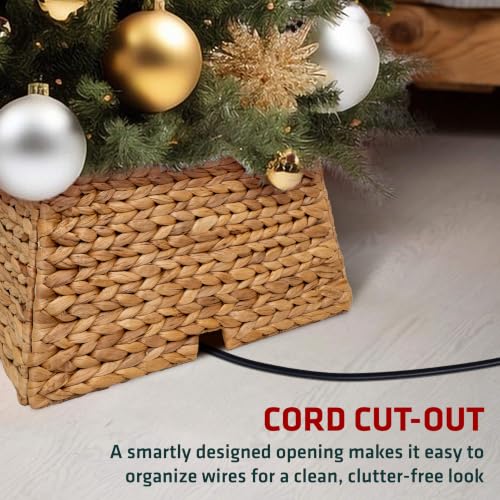 17" Square Christmas Tree Collar for Artificial Trees, Handwoven