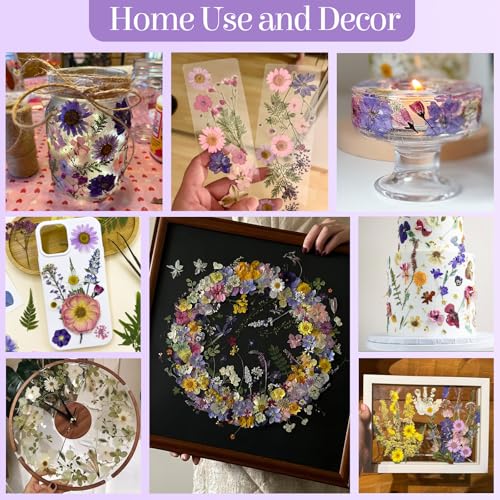 85 Pcs Natural Dried Pressed Flowers Set with Tweezer for Resin Crafts & DIY