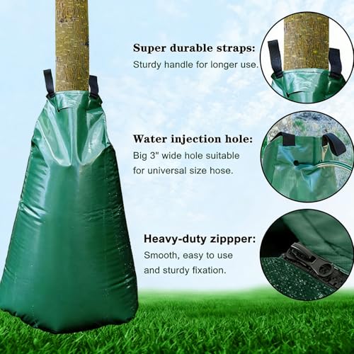 20 Gallon Slow Release Tree Watering Bag - Heavy Duty PVC Drip Irrigation 3-Pack