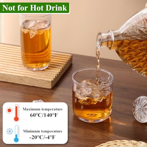 12-Piece Unbreakable Plastic Drinking Glass Set - Clear PET Tumblers