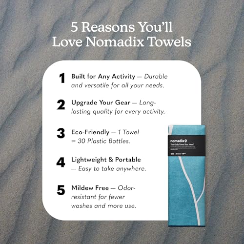 Recycled MicroTerry Beach Towel - Sand Resistant & Quick Dry Travel Towel