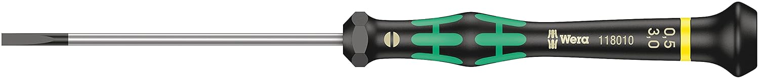 Wera 2035/6 Micro Slotted & Phillips Screwdriver Set - 6-Piece with Convenient Rack