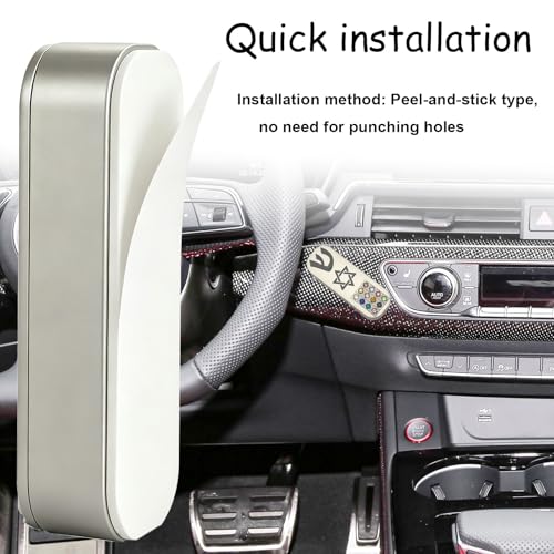 Car Mezuzah with Traveler Prayer Scroll, Metal TwistFlip Case for Vehicle