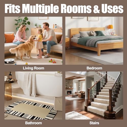 12-Piece Anti-Slip Rug Grippers for Hardwood Floors – Washable Carpet Pads