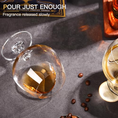 Comfit Classic 22oz Crystal Brandy Snifter Glasses Set of 2 - Elegant Cognac Drinkware