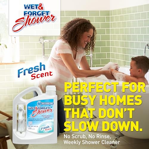 No-Scrub Shower Cleaner Spray - Bleach-Free Fresh Scent (64 fl oz)
