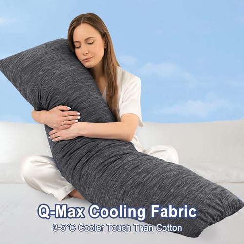 Cooling Body Pillow for Adults - 20x54 Inch Shredded Memory Foam