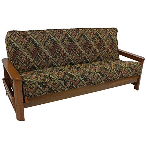 Double Corded 8-9 Inch Futon Cover in Autumn Harvest Pattern