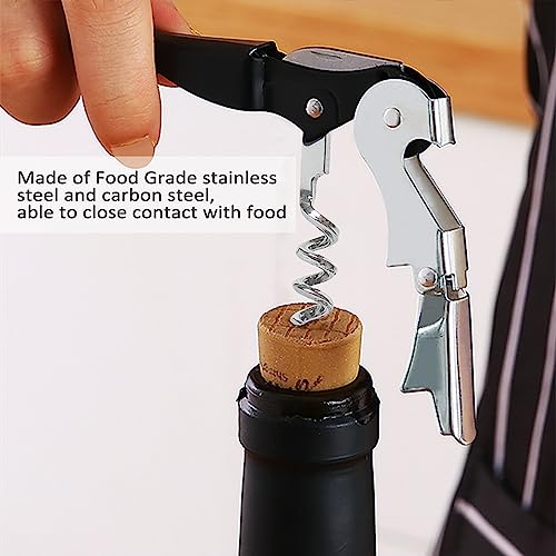 RECUTMS 12 Pack Black Waiter Corkscrew Wine Opener Set - Professional Bar Tool