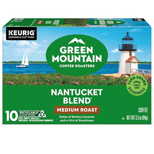 Green Mountain Coffee Roasters Nantucket Blend, Keurig Single Serve K-Cup Pods, Medium Roast Coffee, 60 Count, (6 Packs of 10)