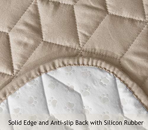 Waterproof Nonslip Recliner Cover for Pets and Kids - Beige (23")