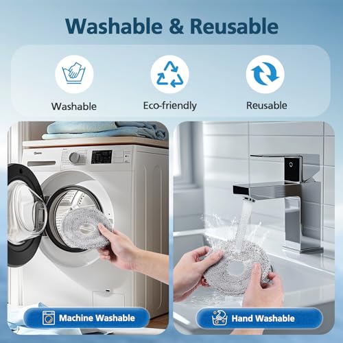 6-Pack Microfiber Replacement Mop Pads for Robot Vacuum Cleaners