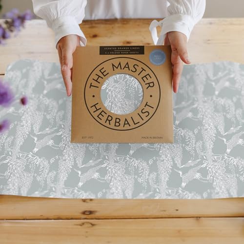 Scented Drawer Liners with Heron Design - Fresh Linen, 5 Sheets