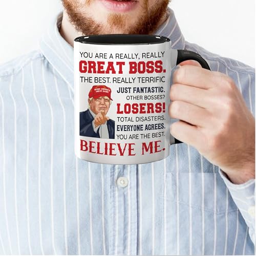 Viberty Boss Mug 11 Oz - Funny Boss Gifts for Men Women - Boss Day, Birthday & Christmas Gift - Boss Gifts Variation