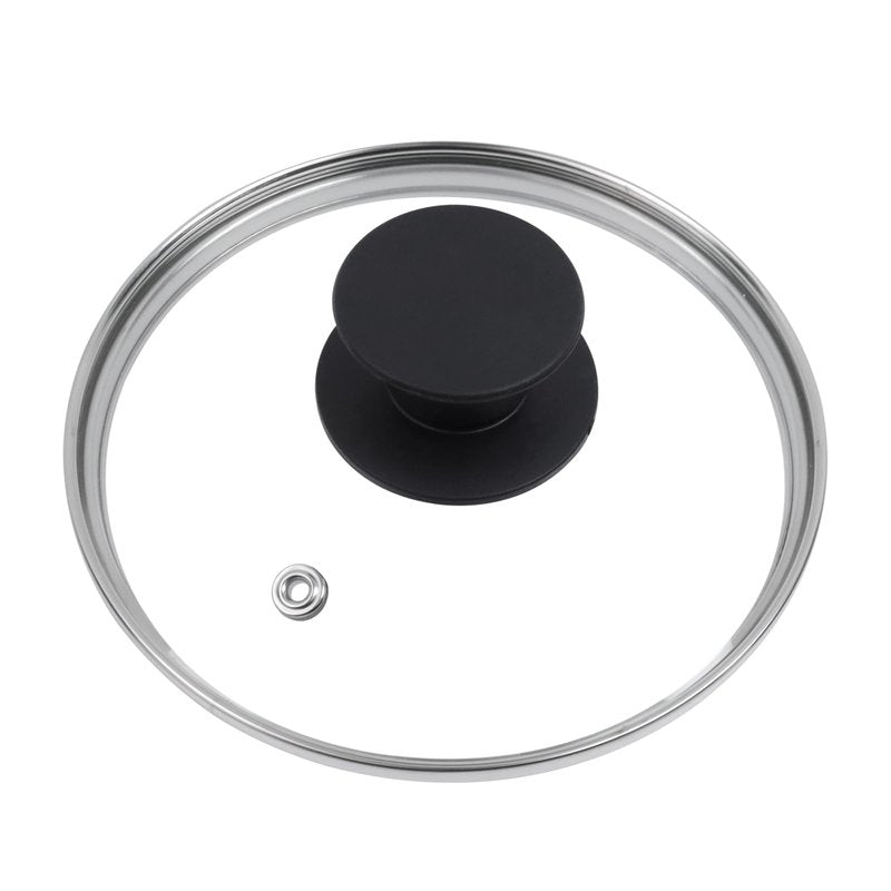 6.5" Tempered Glass Pan Lid with Steam Vent, Thickened to 4mm and Dishwasher Safe and Oven up to 480℉, Universal Lid Fit for Cast Iron Skillets, Frying Saute Pan, Cooking Pot