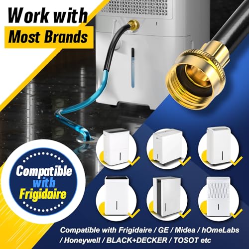 Dehumidifier Drain Hose 6ft with 3/4 Inch FHT Brass Fittings