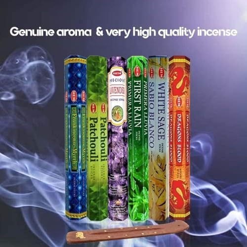 Assorted Incense Sticks Pack of 6 (120 Count) - Aromatherapy & Yoga