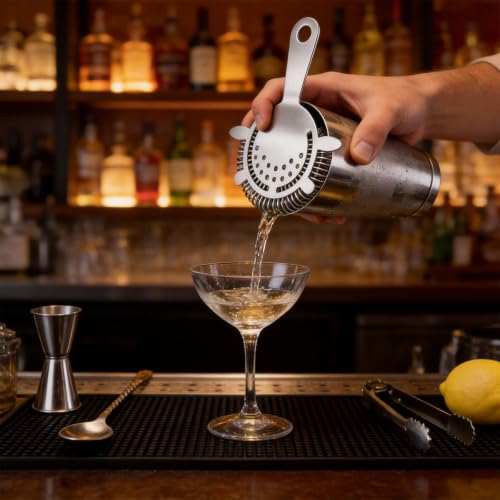 Kirecoo 2PCS Stainless Steel Cocktail Strainers - Professional Bar Tool Set