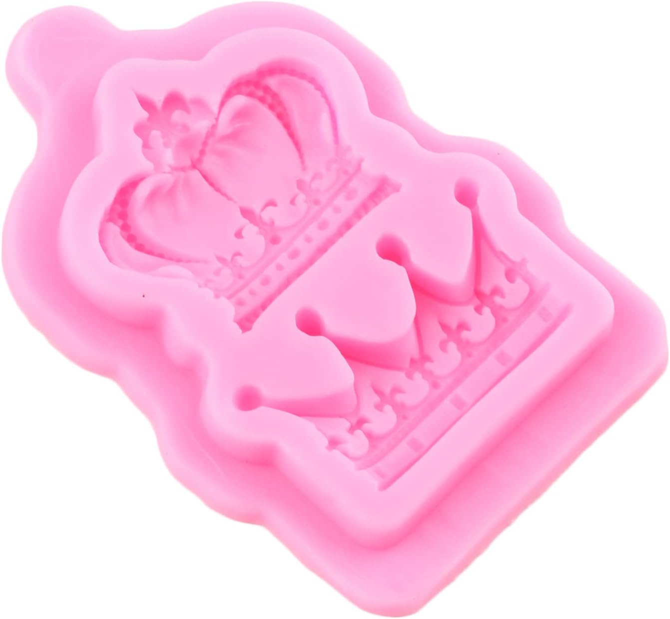 Skiennix Silicone Mold Set - Cinderella Fondant Molds for Cake Decoration | 4-Piece Baroque Photo Frame & Crown Design