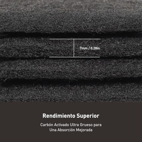 Activated Charcoal Odor Filter Kit with Case for Trash Cans 2-Pack