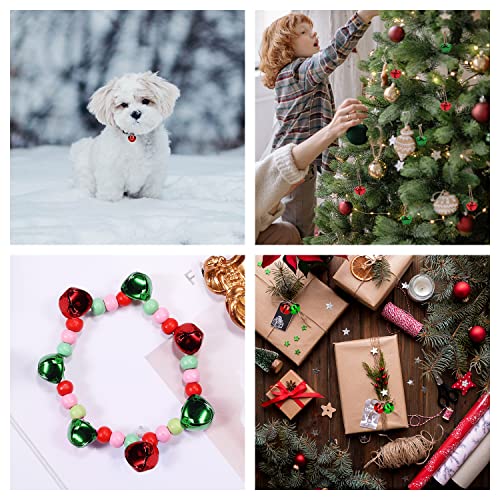 LUTER Christmas Jingle Bells 100pcs Small Holiday Ornaments for Decorations