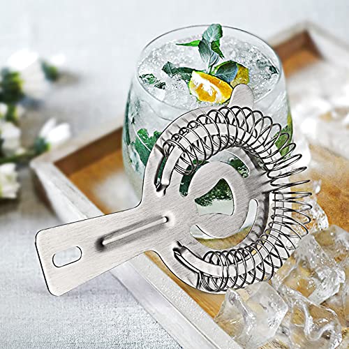 WUWEOT 9-Pack 6-Inch Stainless Steel Cocktail Strainers for Bar & Home Use