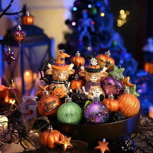 30pc Shatterproof Halloween Ornament Set - Pumpkin & Harvest Tree Decor