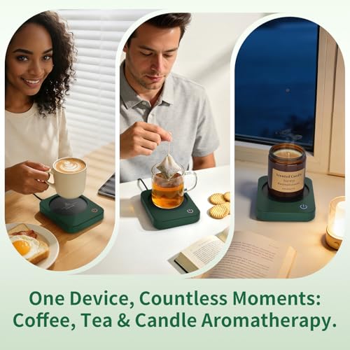 Electric Coffee Mug Warmer for Desk with 3-Temp Settings & Auto Shut Off