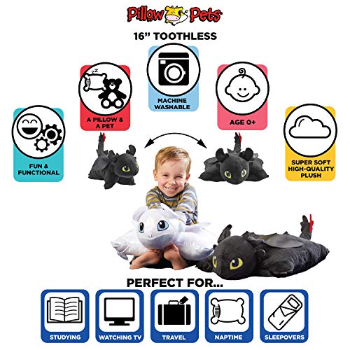 16-Inch Dragon Plush Toy and Convertible Soft Pillow