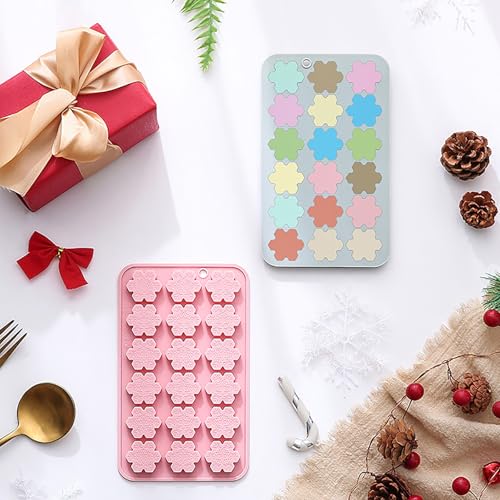 Christmas Snowflake Silicone Molds 18 Cavity - Holiday Baking & Craft Set