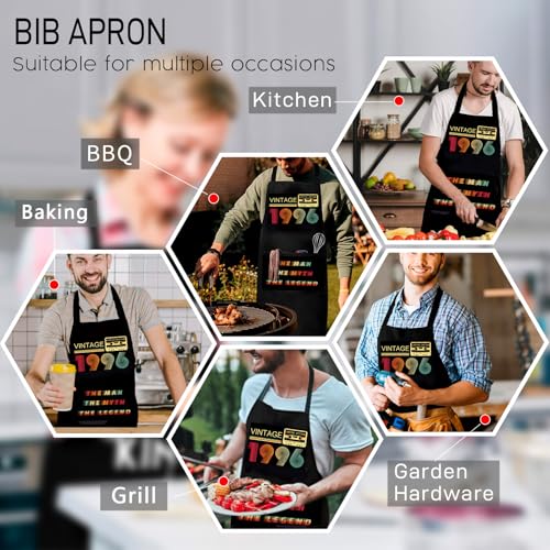 30th Birthday Gifts Funny Men's Aprons - Dad Grilling BBQ Apron for Men