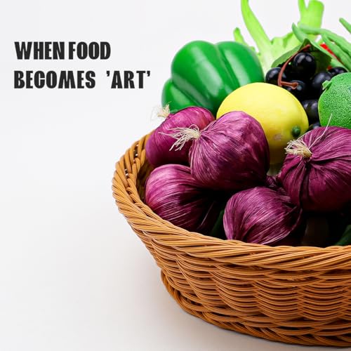 11-Piece Artificial Vegetable and Fruit Set for Realistic Home Decor
