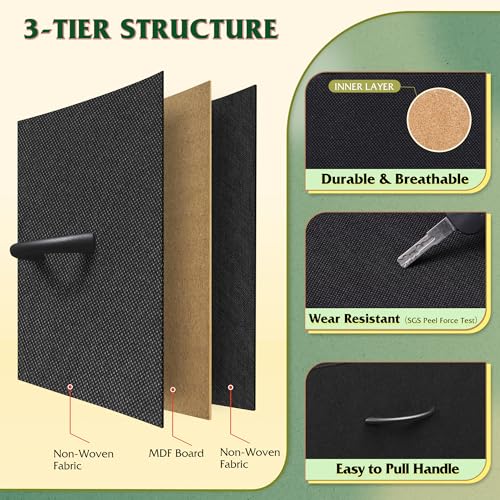 4-Drawer Fabric Storage Dresser Tower, Small Nightstand - Charcoal Black