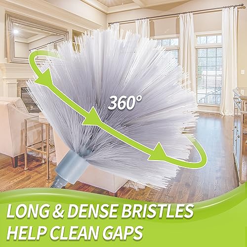 Cobweb Duster with 100 Inch Extension Pole, Microfiber Ceiling Fan Cleaning Kit