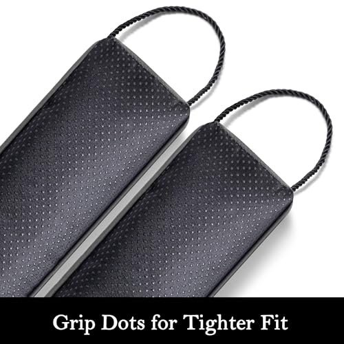 Weighted Door Draft Stopper 38 Inch (2-Pack) - Removable Cover, Gray