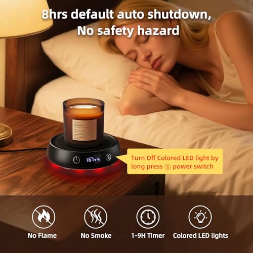 Bsigo Wax Cubes Dish with Black Warmer - 4-in-1 Candle & Coffee Mug Warmer