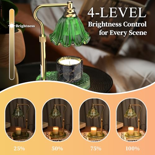 Flameless Candle Warmer Lamp with Timer & Adjustable Height