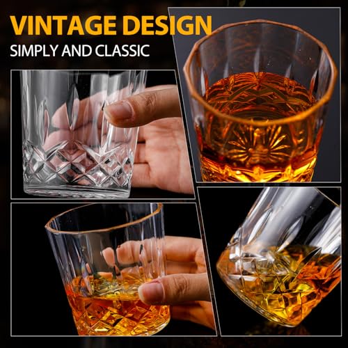 10 oz Plastic Whiskey Glasses Set of 24 - Clear Shatterproof Cocktail Glassware