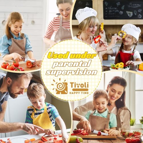 Kids Chef Knife Set with Finger Guard 3-Piece Safe Cooking Knives