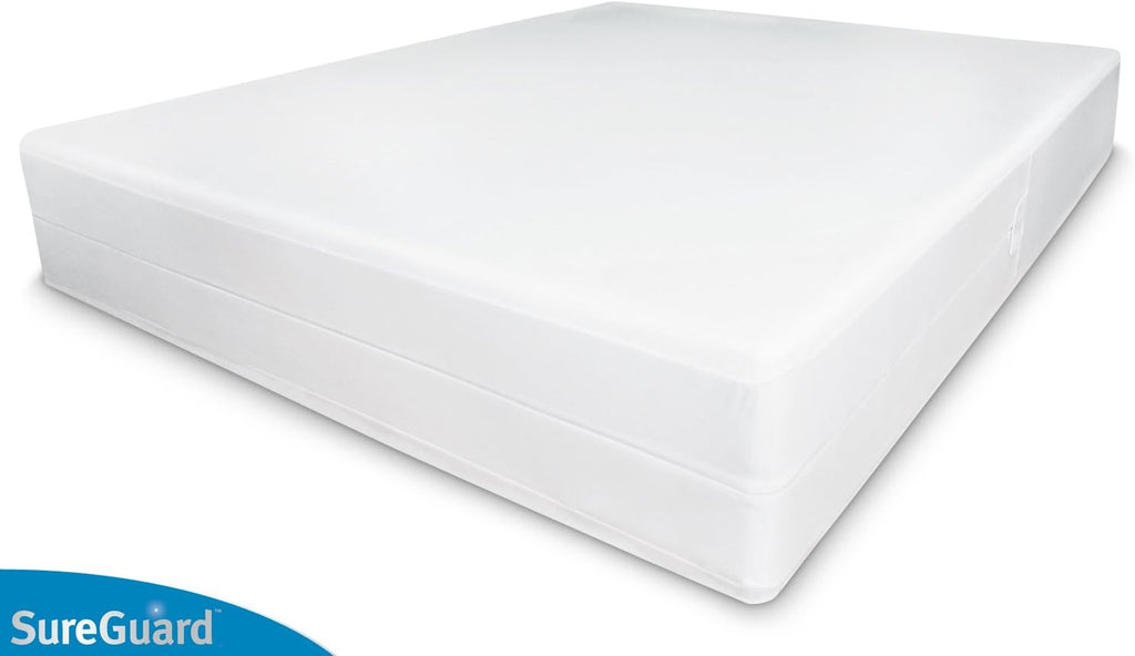 SureGuard Queen Size Box Spring Encasement - 100% Waterproof & Bed Bug Proof | Hypoallergenic Six-Sided Cover