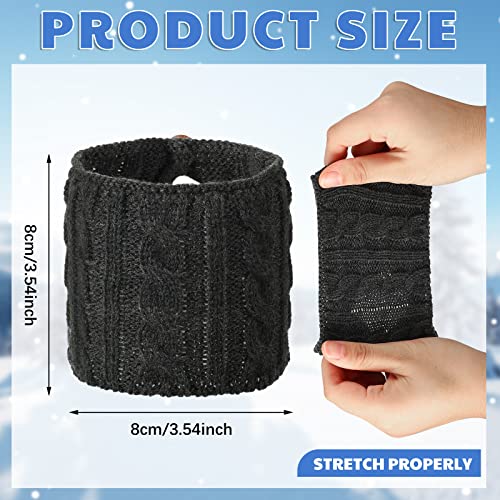 4 Pcs Reusable Knitted Coffee Mug Sleeves, Stretchy Wool Cup Cozy Set