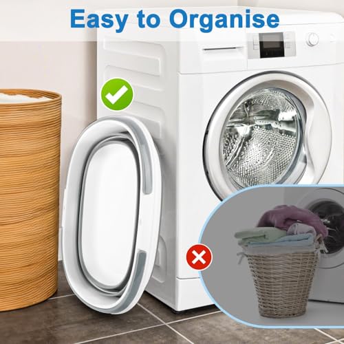 Collapsible Mop Bucket with Handle - 16L Square Foldable Cleaning Bucket