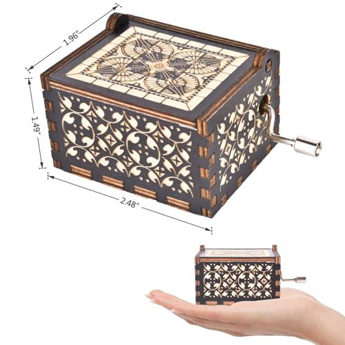 You Are My Sunshine Laser Engraved Wooden Hand Crank Music Box