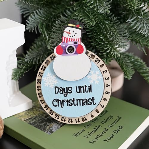 Christmas Fridge Magnets - Wooden 3D Countdown Set (2 Pcs) Style 11