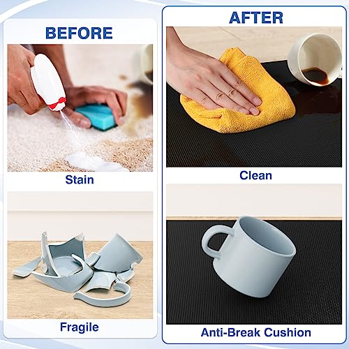 2-Piece Anti-Fatigue Kitchen Rug Set, Non-Slip Cushioned Floor Mats, Black